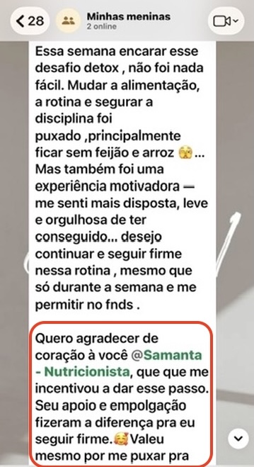 Depoimento de paciente