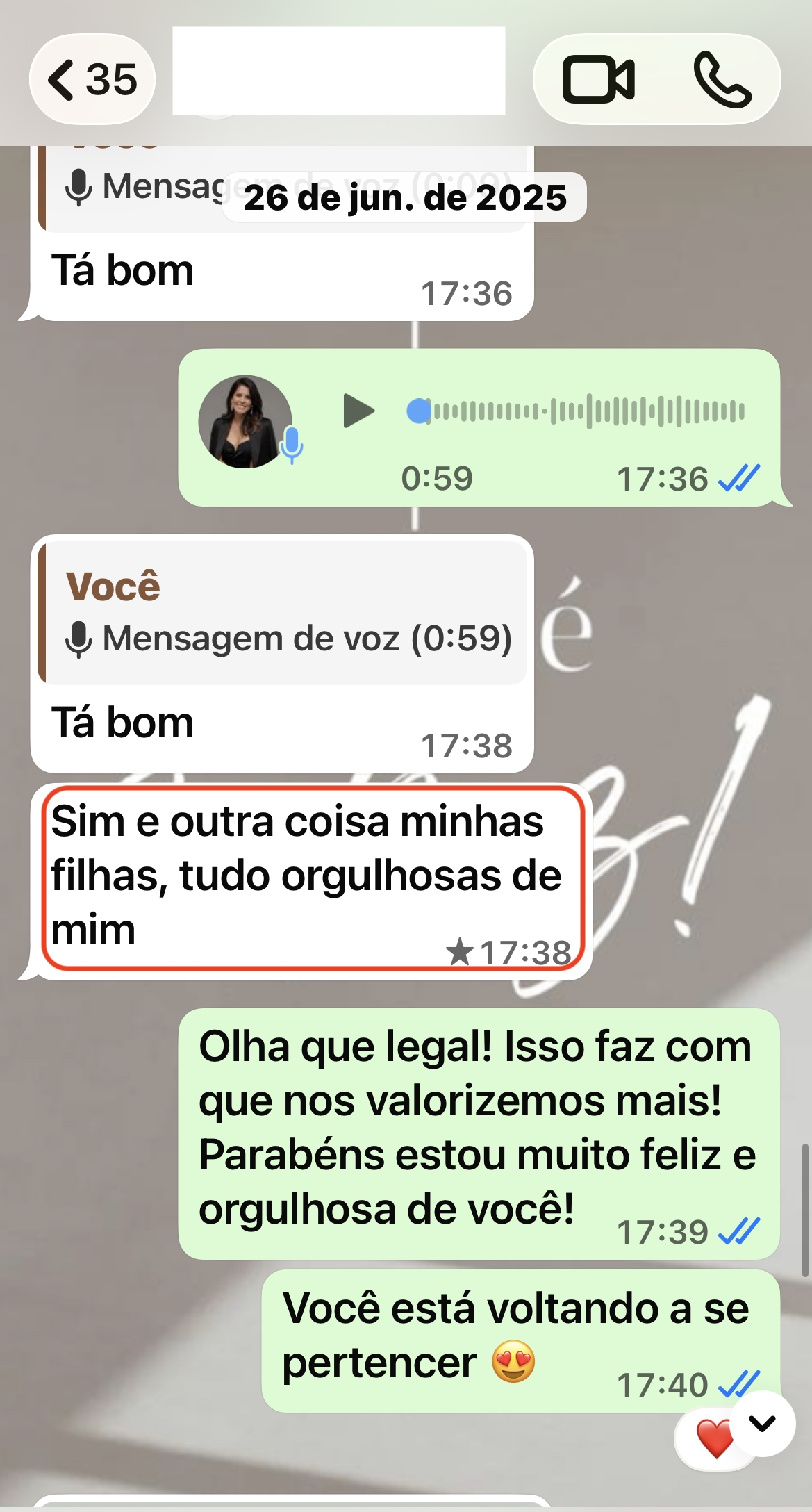 Depoimento de paciente
